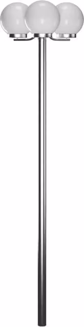 Berkfield Modern White Garden Lamp Post with 3 Glass Sphere Lamps, Height: 220 cm – 1