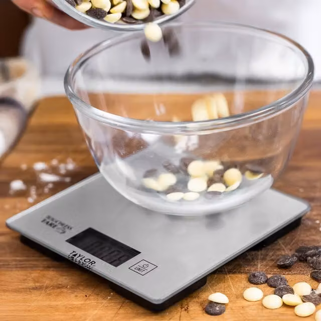 Taylor Pro Digital Kitchen Scales, Grey and Silver, 5L Capacity