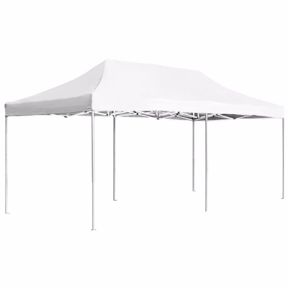 Berkfield Home Professional Folding Party Tent in White, Aluminium and PVC, W: 6 m, D: 3 m