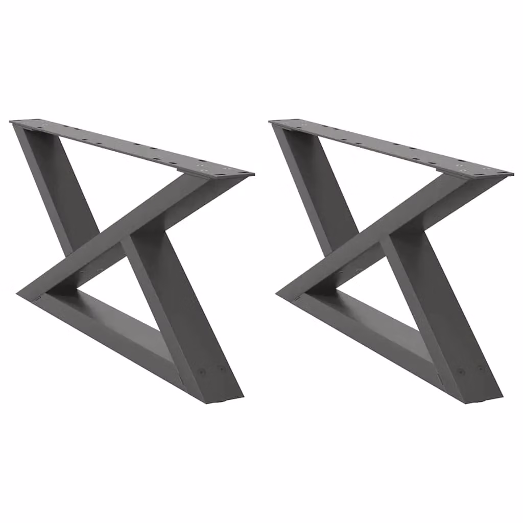 Berkfield Home Steel Coffee Table Legs, 2 Pieces, Anthracite, Height: 70 cm – 2