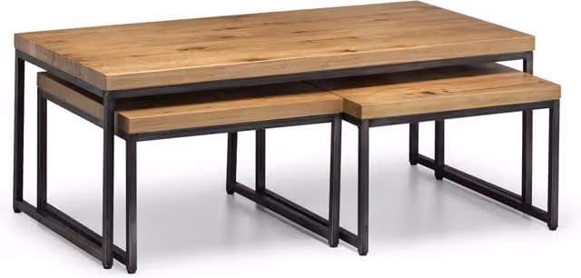 netfurniture Orleans Nesting Coffee Tables in Light Oak