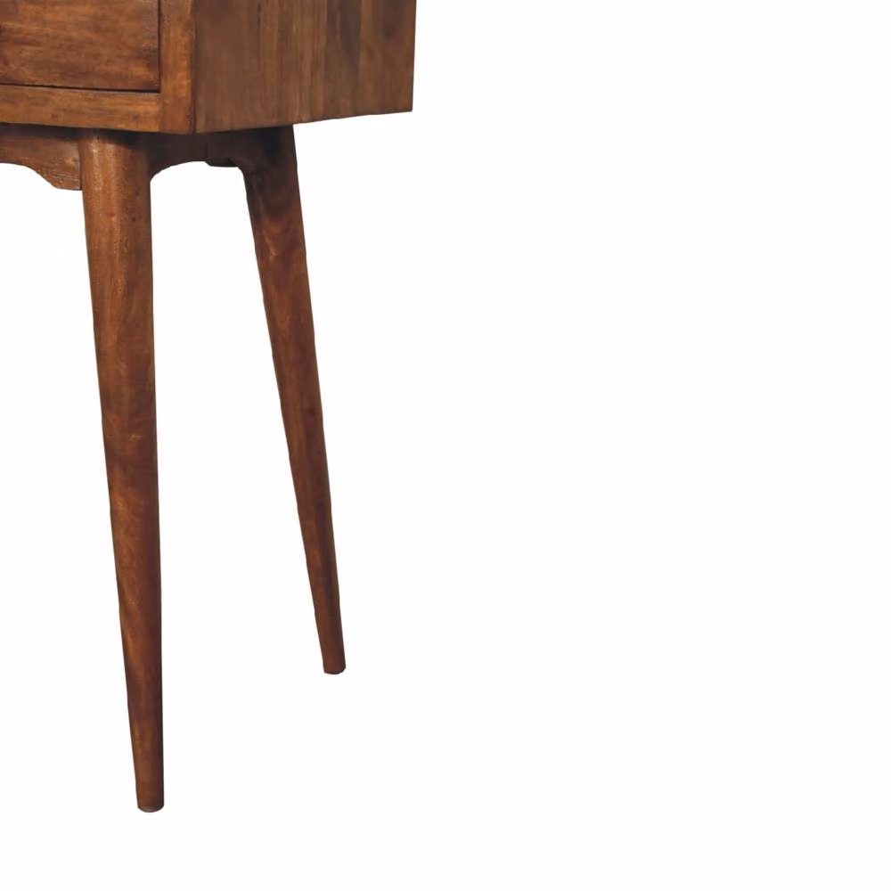 STILVORA Minimalist 3 Drawer Mango Wood Console Table in Brown Matt Finish – 2