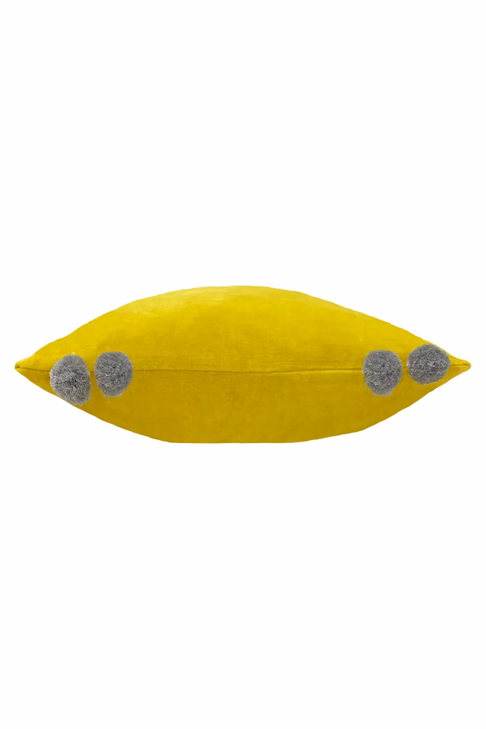 Furn Hoola Square Velvet and Cotton Cushion in Yellow and Grey, W/D/H: 45 x 45 x 45 cm – 2