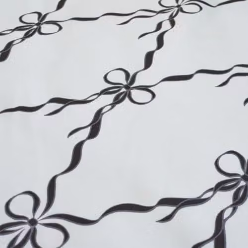 OHS Reversible Microfibre Duvet Cover and Pillowcase Set with Graphic Print in White and Black, W/D/H: 200 x 200 cm – 2