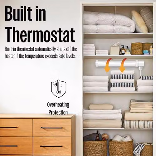 Prem-i-air 135W White Wall Mounted Tubular Heater with Frost and Overheat Protection – 2