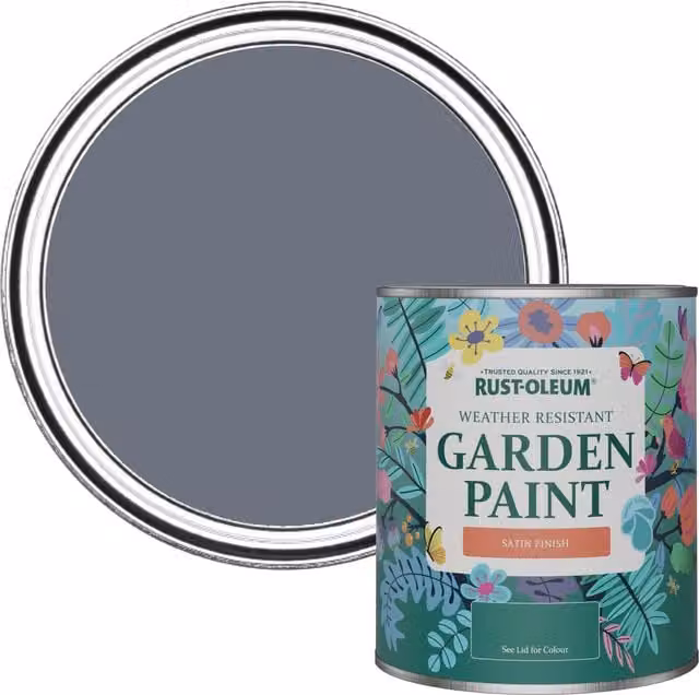 Rust-Oleum Garden Paint in Satin Finish, Marine Grey, 0.75 l