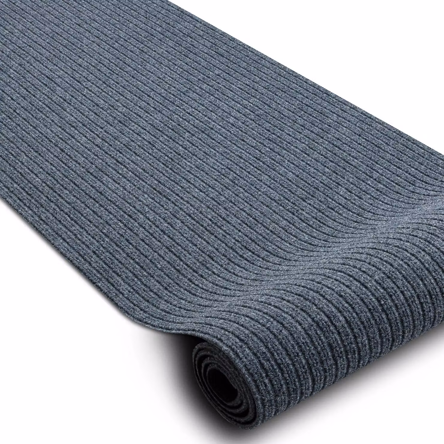 RugsX Non-Slip Grey Polypropylene Rectangular Runner, W: 100 cm, L: 380 cm – 2