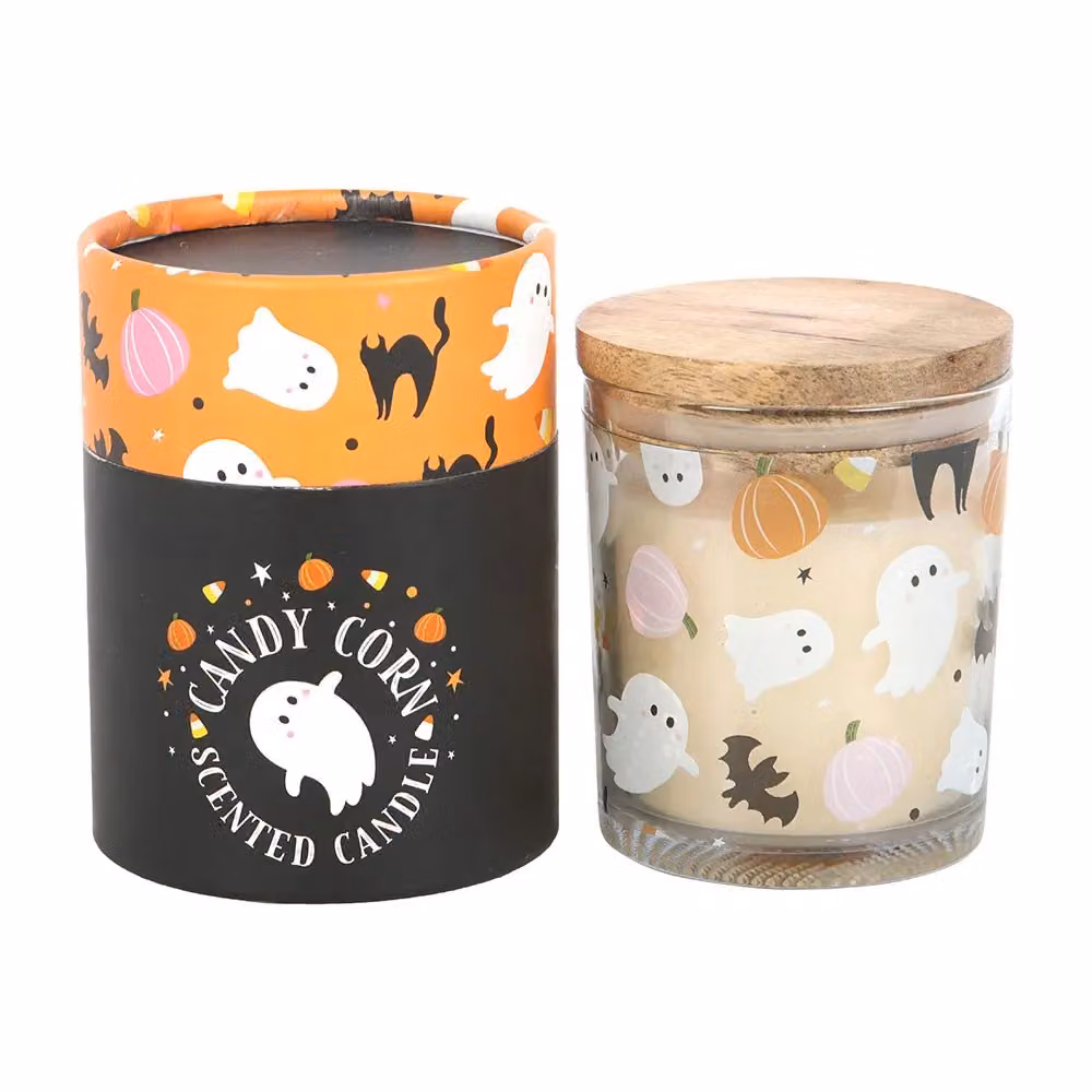 Something Different Candy Corn Halloween Scented Gourmand Candle in White and Multicolour – 2