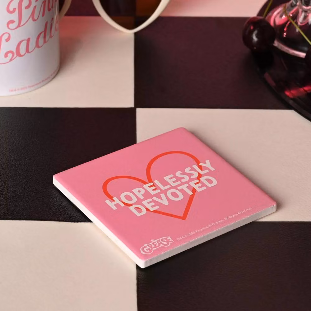 Widdop Bingham & Co Ltd Fandomania Grease Hopelessly Devoted Coaster, Pink – 2