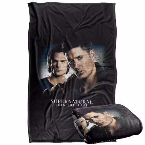 LOGOVISION Supernatural Sam and Dean Hunting Silky Touch Super Soft Fleece Throw Blanket, Multicolour, W: 91 cm, D: 147 cm
