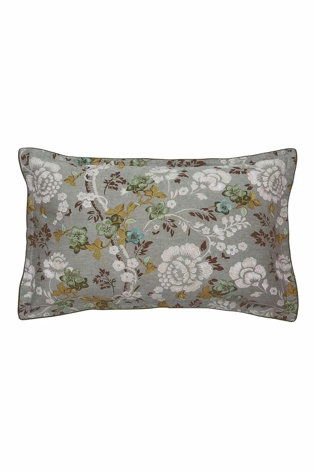 English Heritage Eagle House Damask Cotton Duvet Cover and Pillowcase Set in Green, W/D/H: 180 x 200 cm – 3