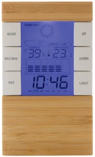XD Design Utah Bamboo Digital Tabletop Desk Clock in Brown – 1