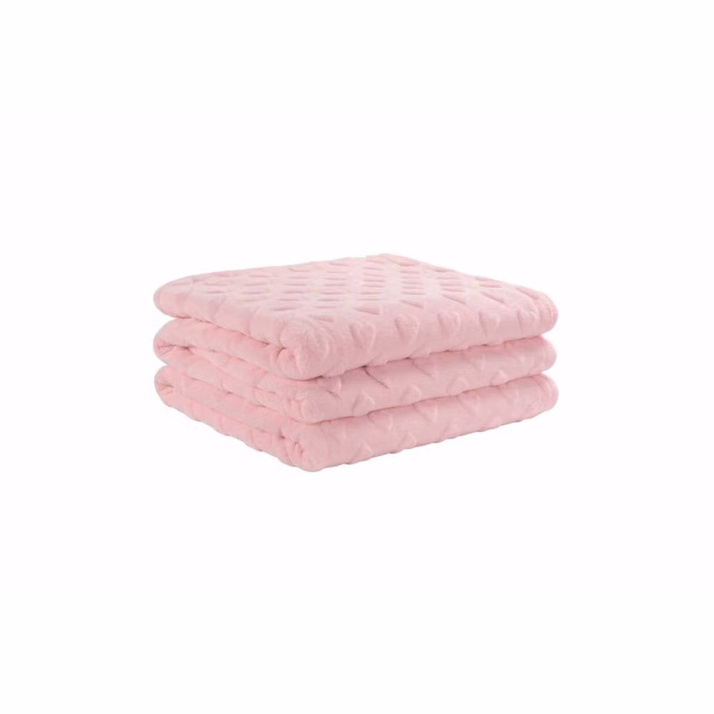 Snug City Heart Design Soft Cosy Decorative Throw Blanket in Pink, W: 150 cm, D: 200 cm – 3