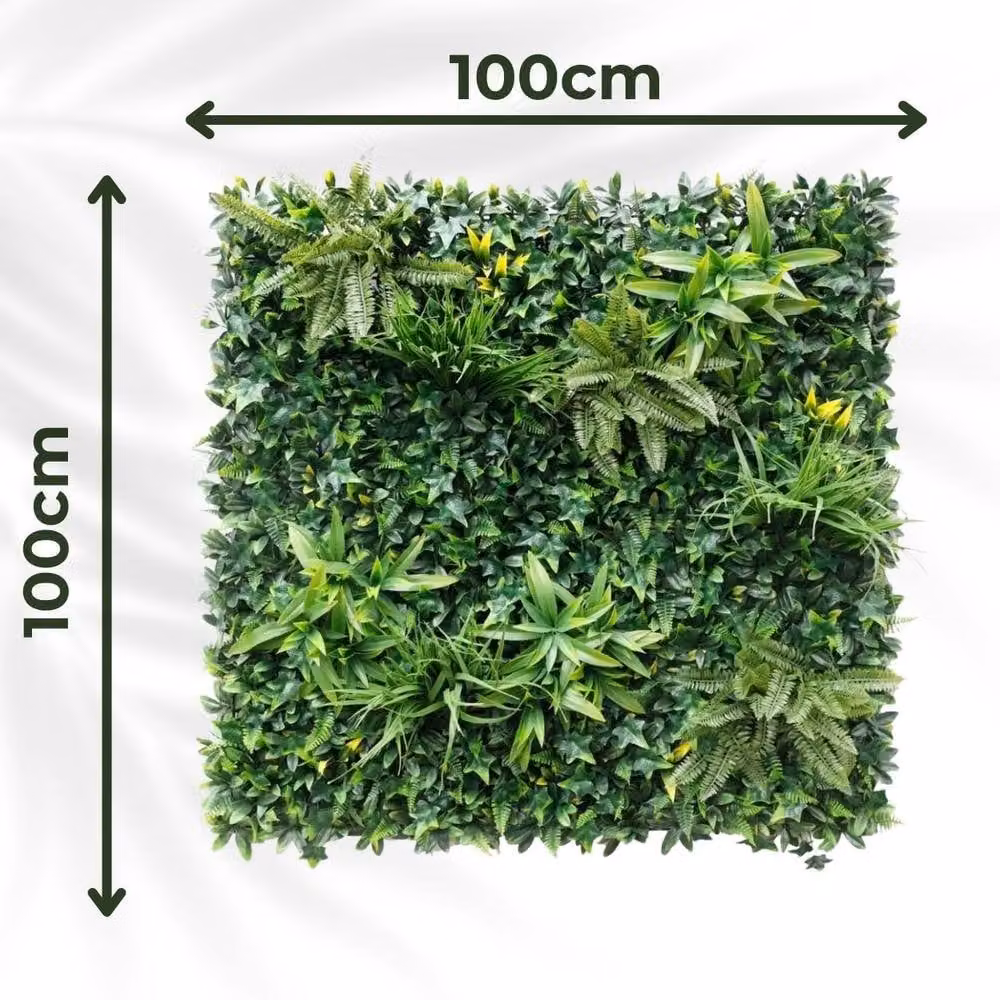 Ark Mat Greenwheat Artificial Plant Wall Panel, Green, 1 x 1 m – 2