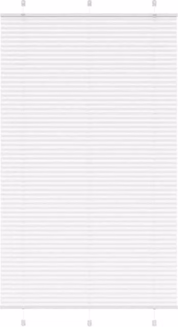 Berkfield Home White Single Pleat Polyester Blind, W: 115 cm, H: 200 cm