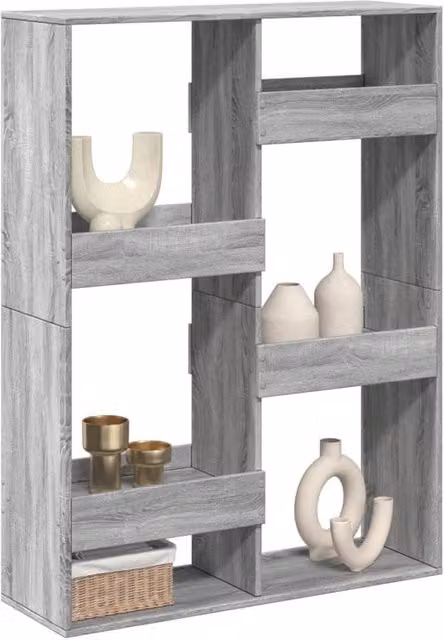 Berkfield Home Sonoma Grey Room Divider, W: 100 cm, D: 33 cm, H: 135 cm