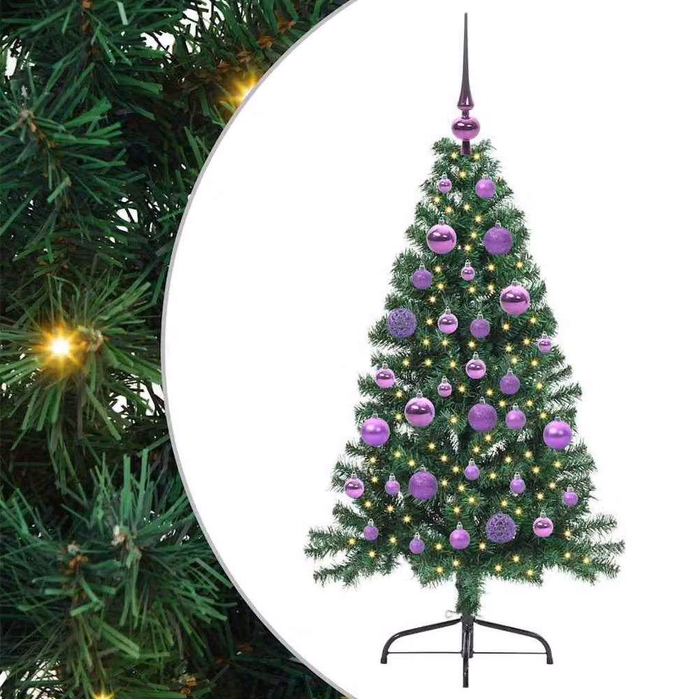 Berkfield Home Pre-lit Artificial Christmas Tree in Green, Height: 120 cm – 2