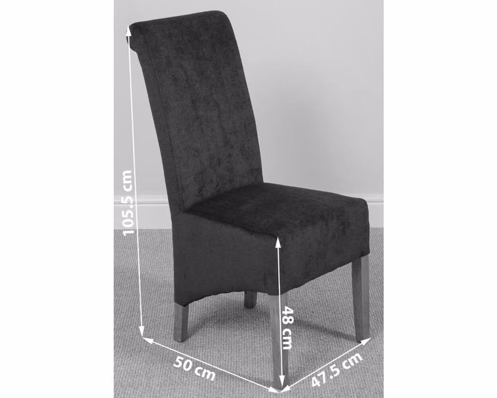 Thats Furniture Dakota Oak Dining Table and 4 Montana Black Fabric Chairs Set, W: 127 cm, D: 82 cm, H: 77 cm – 7
