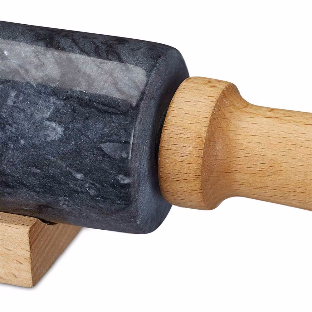 PAWNORA Black Marble and Wood Rolling Pin for Baking – 2