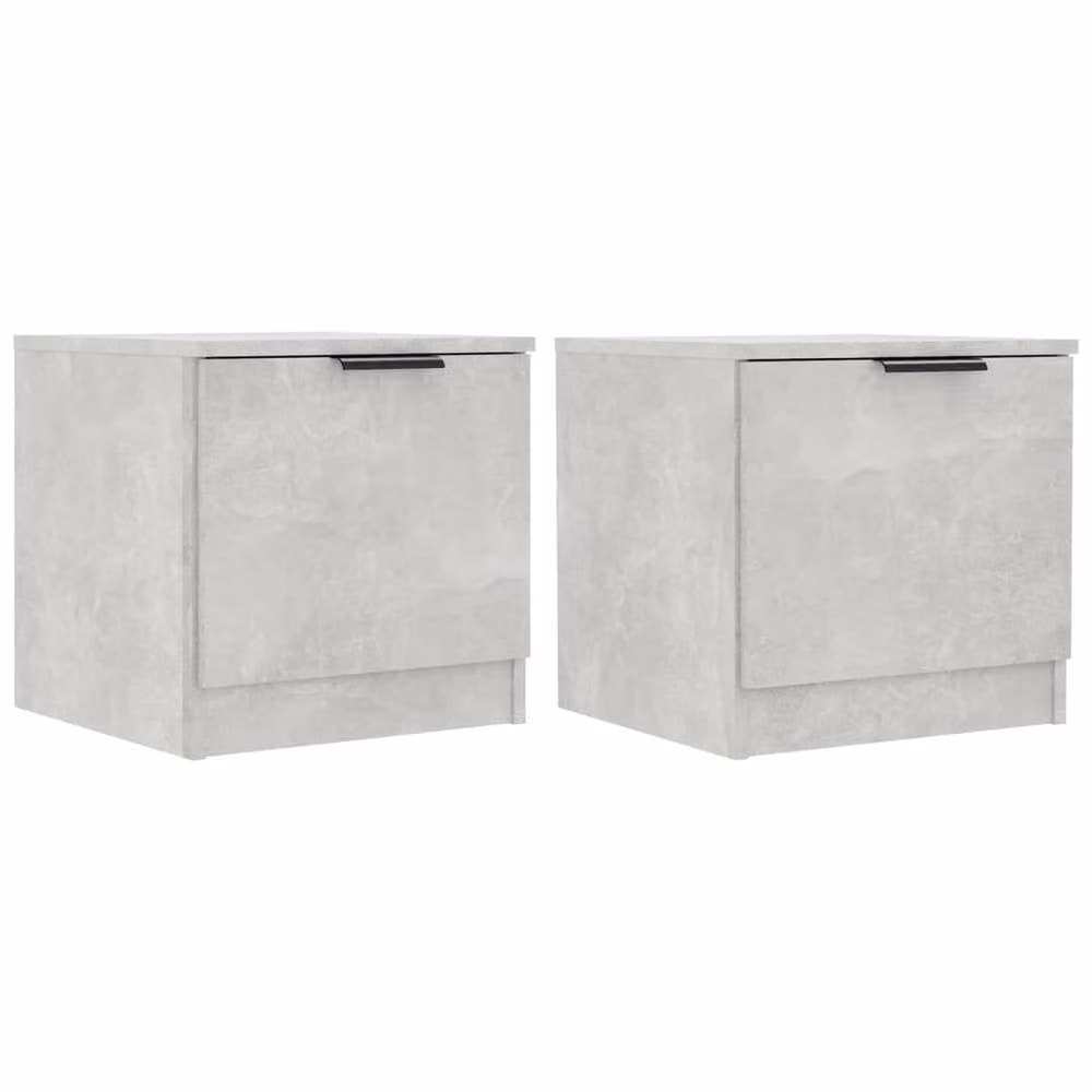 Berkfield Home Decorative Bedside Cabinets, 2 Pack, Concrete Grey, W/D/H: 40 x 39 x 40 cm – 1