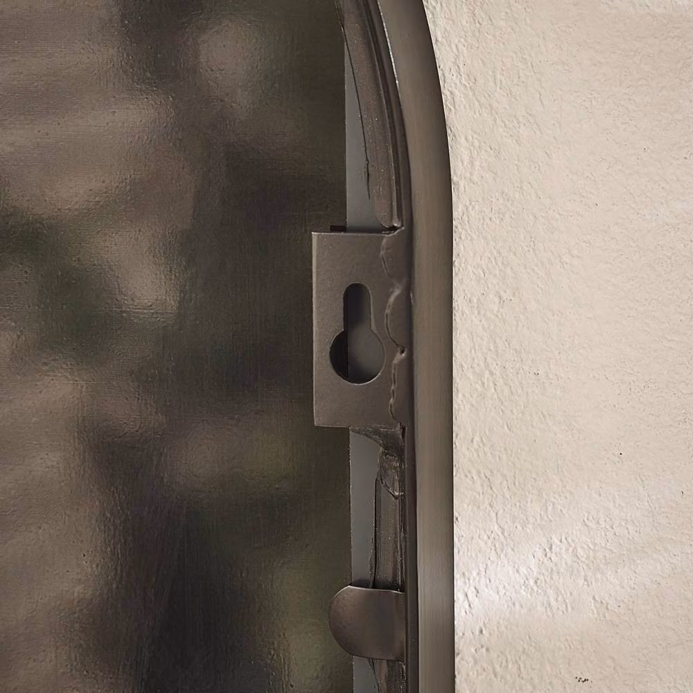 FurnitureboxUK Harris Black Large Arched Window Garden Mirror, H 120 cm x W 40 cm – 3