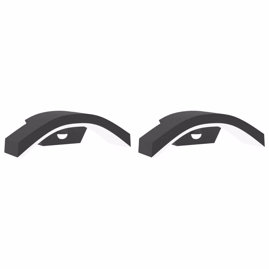Berkfield Home Set of 2 Black Die-cast Aluminium Outdoor LED Wall Lights with Motion Sensor and IP54 Rating – 2