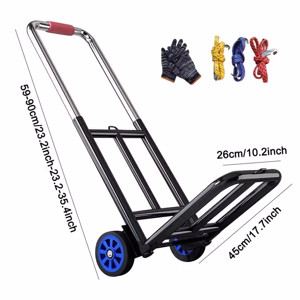 Ventryn Lightweight Folding Steel Hand Sack Trolley Cart in Black – 2
