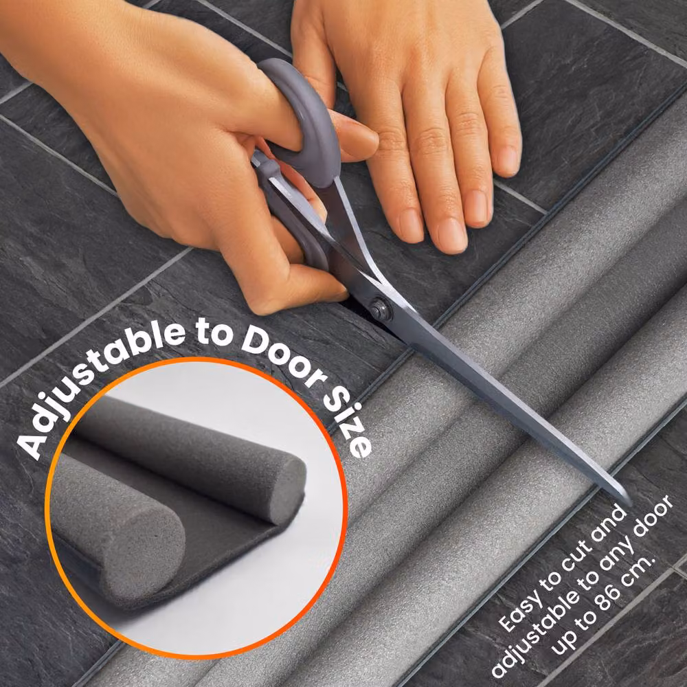 Volila Double Sided Non-Adhesive Door Bottom Draught Excluder, Grey – 4