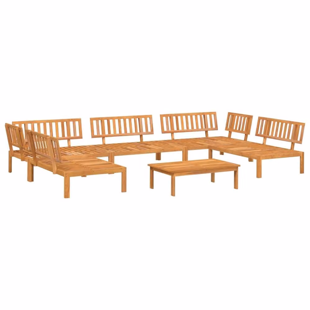 Berkfield Home Beautiful 6 Piece Garden Pallet Sofa Set in Brown Solid Acacia Wood – 2