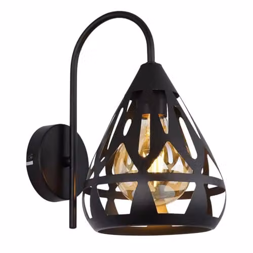 Globo Lighting Netlighting Hassan Dome Wall Lamp in Black