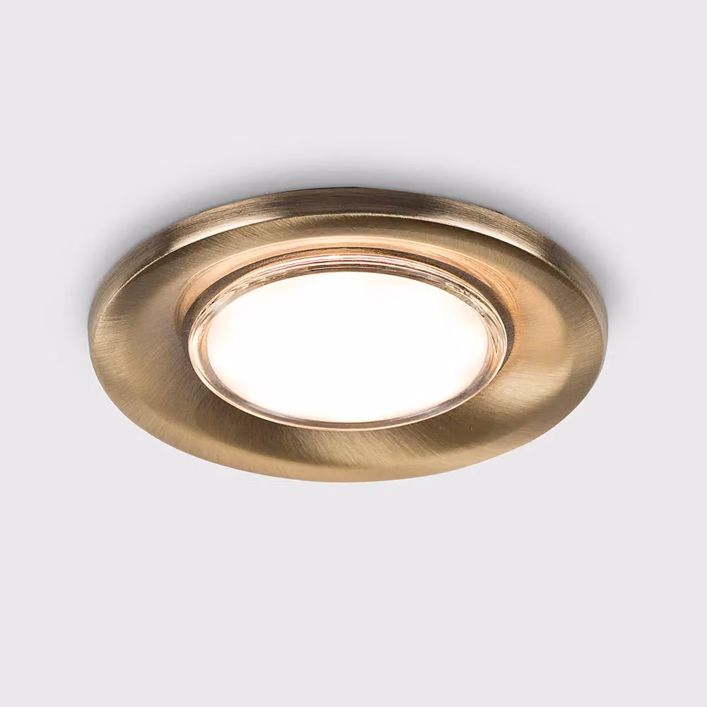 ValueLights Modern LED Fire Rated Ceiling Downlight Fitting, 4 Pack, Gold/Brass – 2