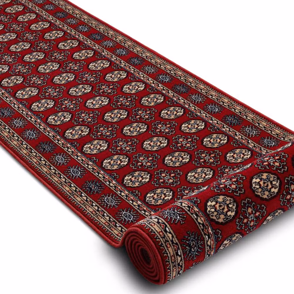 RugsX Red Vintage Boho Wool Nain Runner, W: 80 cm, L: 100 cm – 2