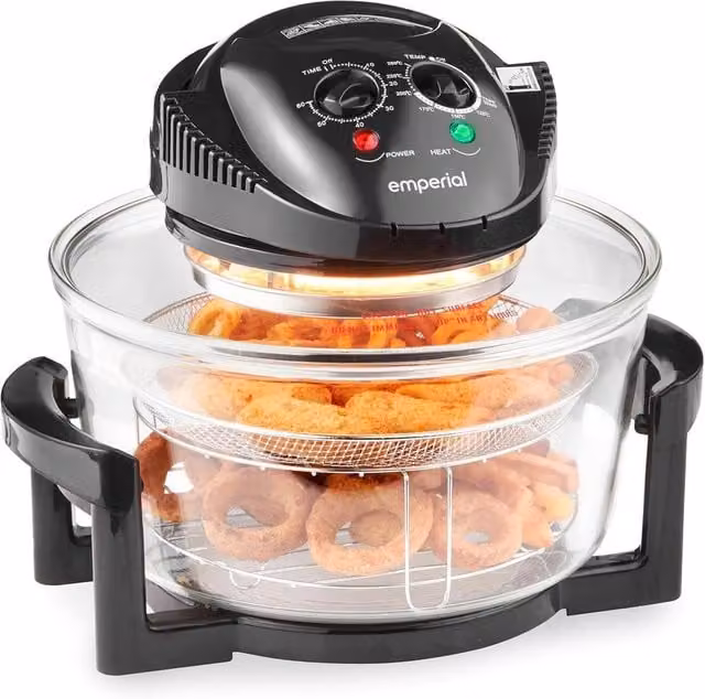 Emperial 17L Halogen Oven Air Fryer with Timer and Accessories in Black – 1