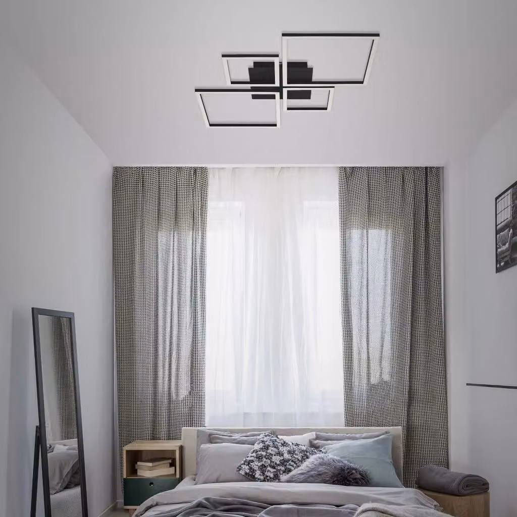 Briloner Black Modern Dimmable LED Ceiling Light with Warm White Light – 4