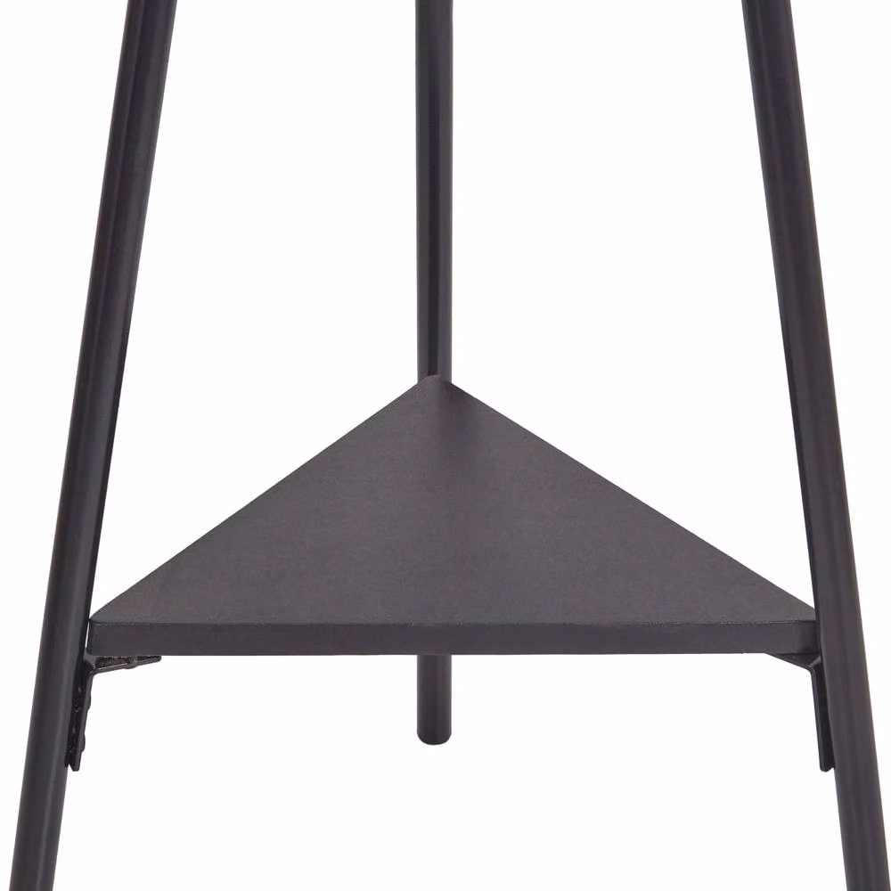 Wyld and Coco Black Coat Stand with 9 Hooks and 2 Shelves, Height: 181 cm – 3