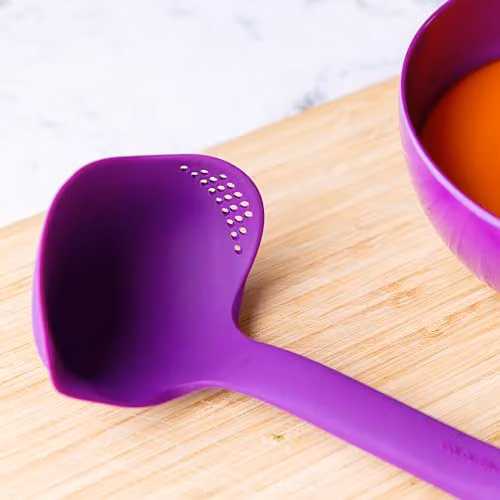 Colourworks Purple Silicone Ladle, 27 cm – 4