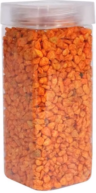 KDMD Orange 4-6mm Pebbles in Square Jars, 3 Pack (900g each) – 1