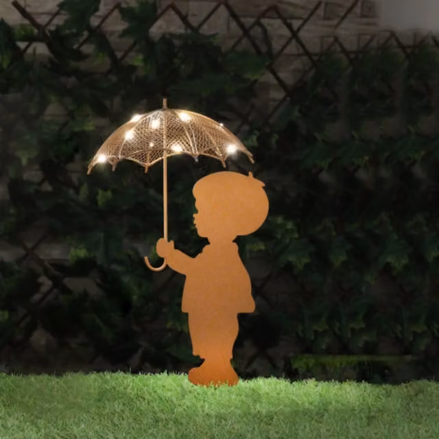 Betley Butterfly Solar Fairy Stake Light in Bronze and Brown, H: 20 cm, W: 17.5 cm