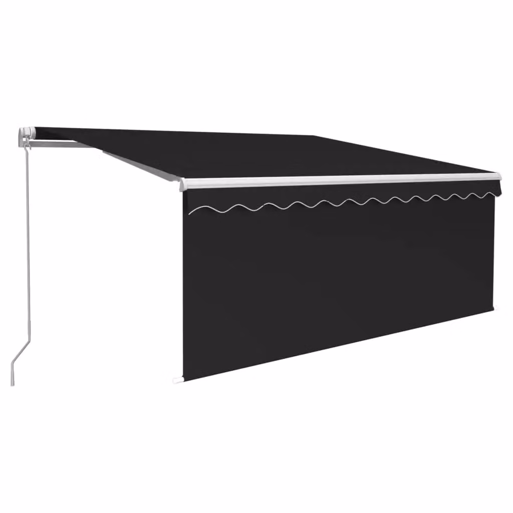 Berkfield Home Manual Retractable Awning with Blind, Anthracite, W: 350 cm, D: 250 cm – 2