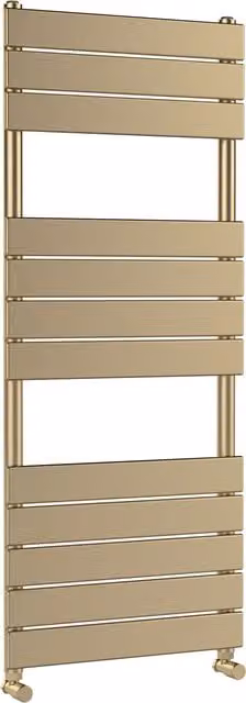 Balterley Square Flat Towel Radiator in Brushed Brass, W/H: 121.3 x 50 cm – 1