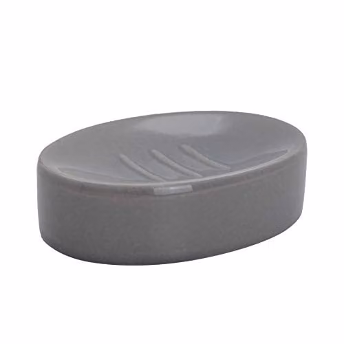 Harbour Housewares Grey Glazed Ceramic Freestanding Soap Dish