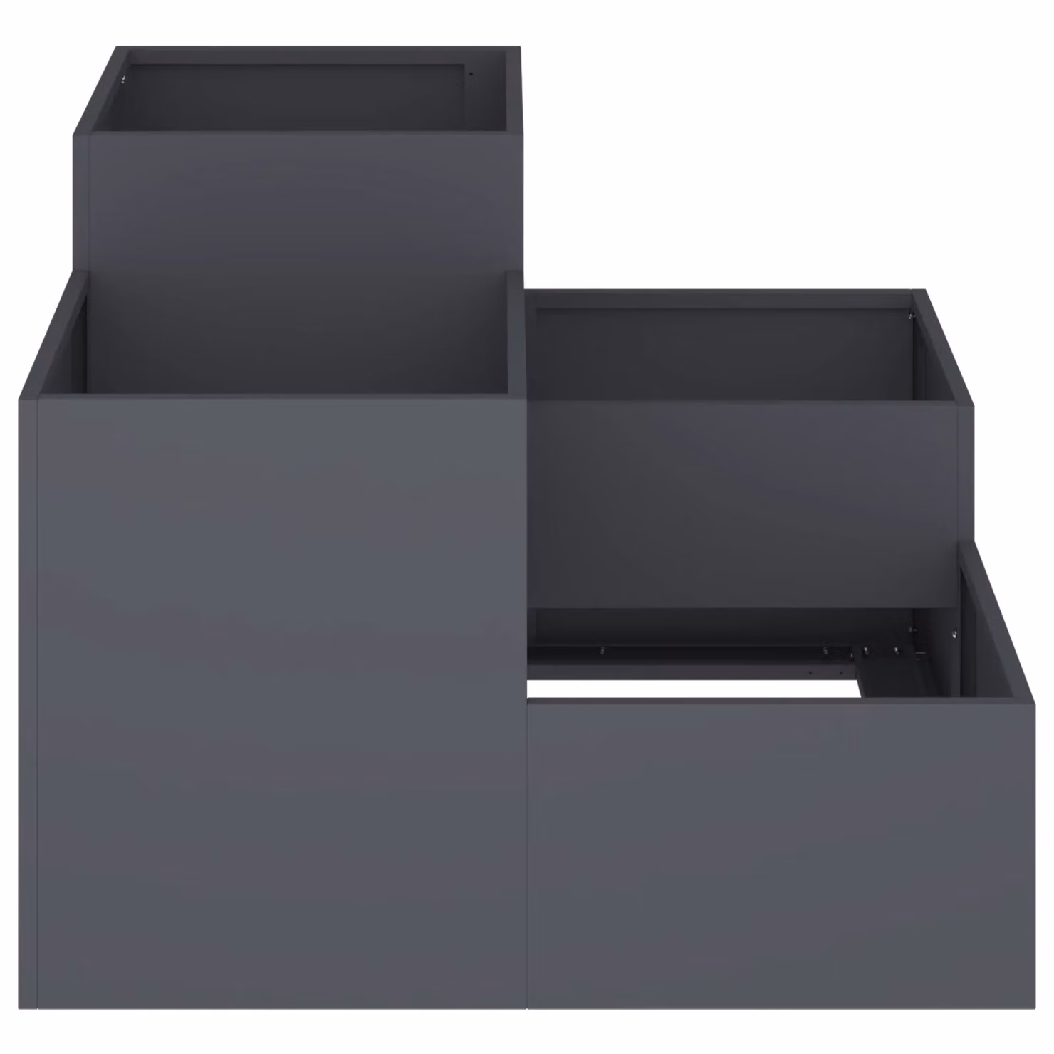 Berkfield Home Garden Planter Tub in Anthracite Steel and Plastic, W/D/H: 100 x 100 x 60 cm – 3