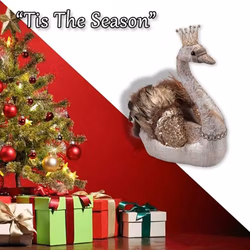 VFM e-Store Gold Christmas Swan Tabletop Decoration, W/D/H: 27 x 24 x 16 cm – 5