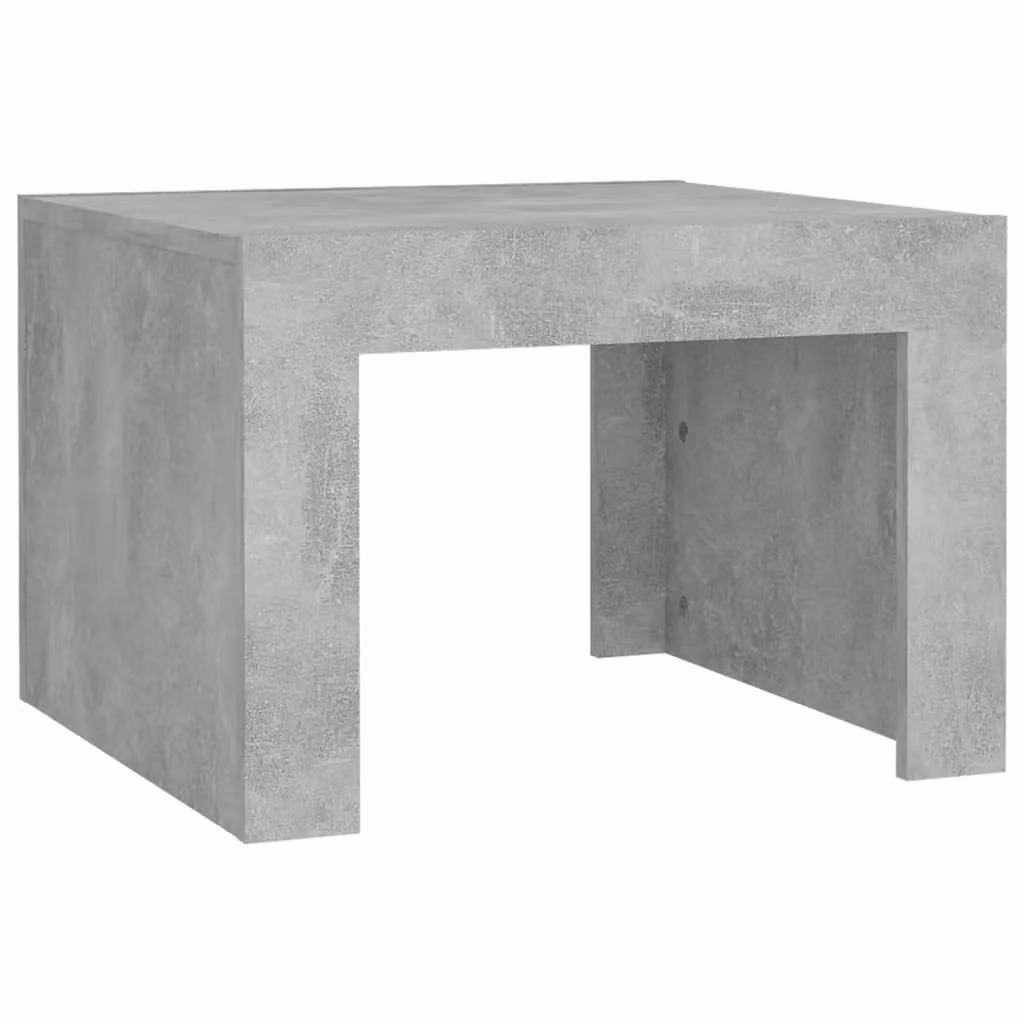 Berkfield Home Modern Square Coffee Table in Concrete Grey, W/D/H: 50 x 50 x 35 cm – 2