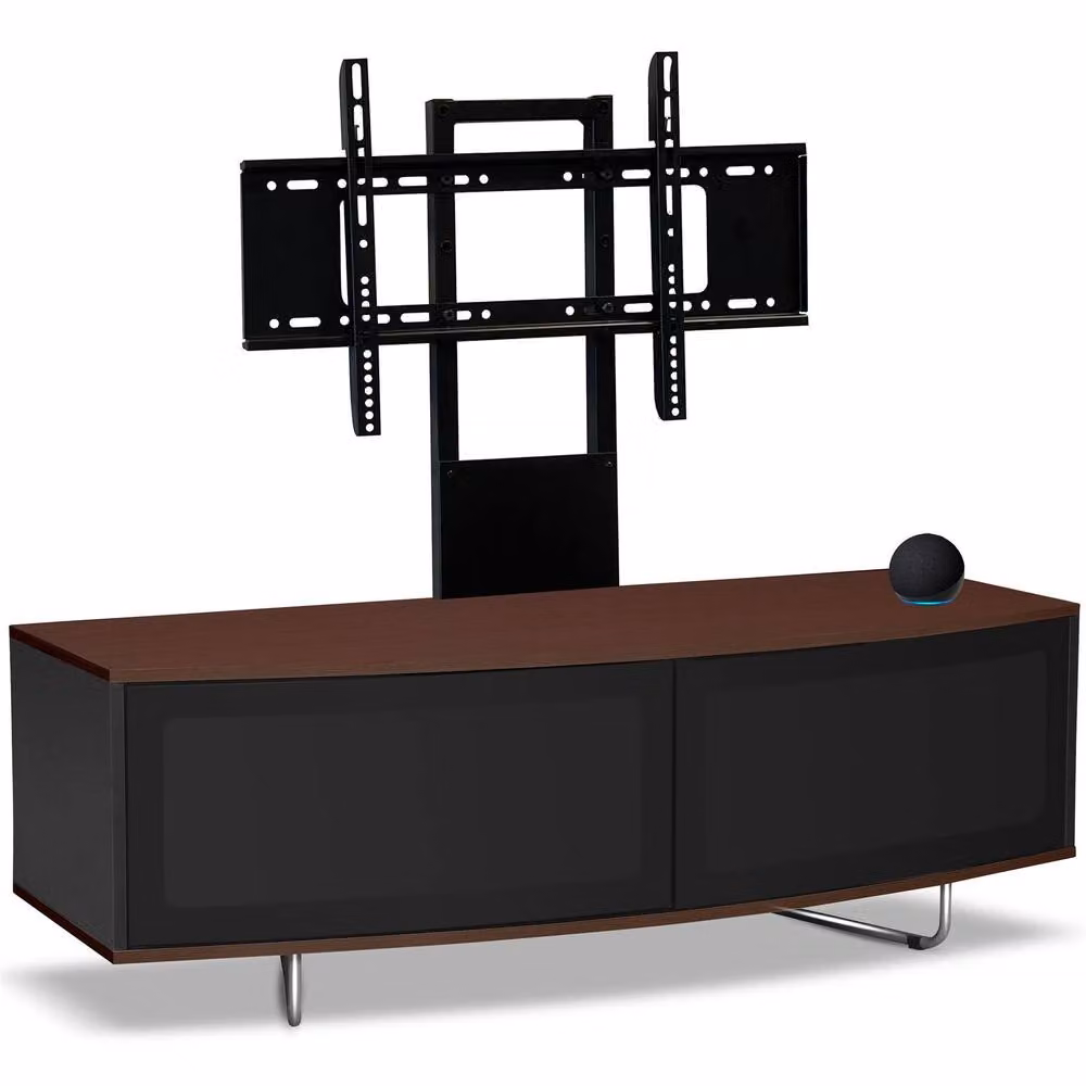 Centurion Supports CARU D-Shape Brown Glass Flat Screen TV Cabinet for 32-65 inch TVs with Mounting Arm, W/D/H: 120 x 39 x 43 cm – 2