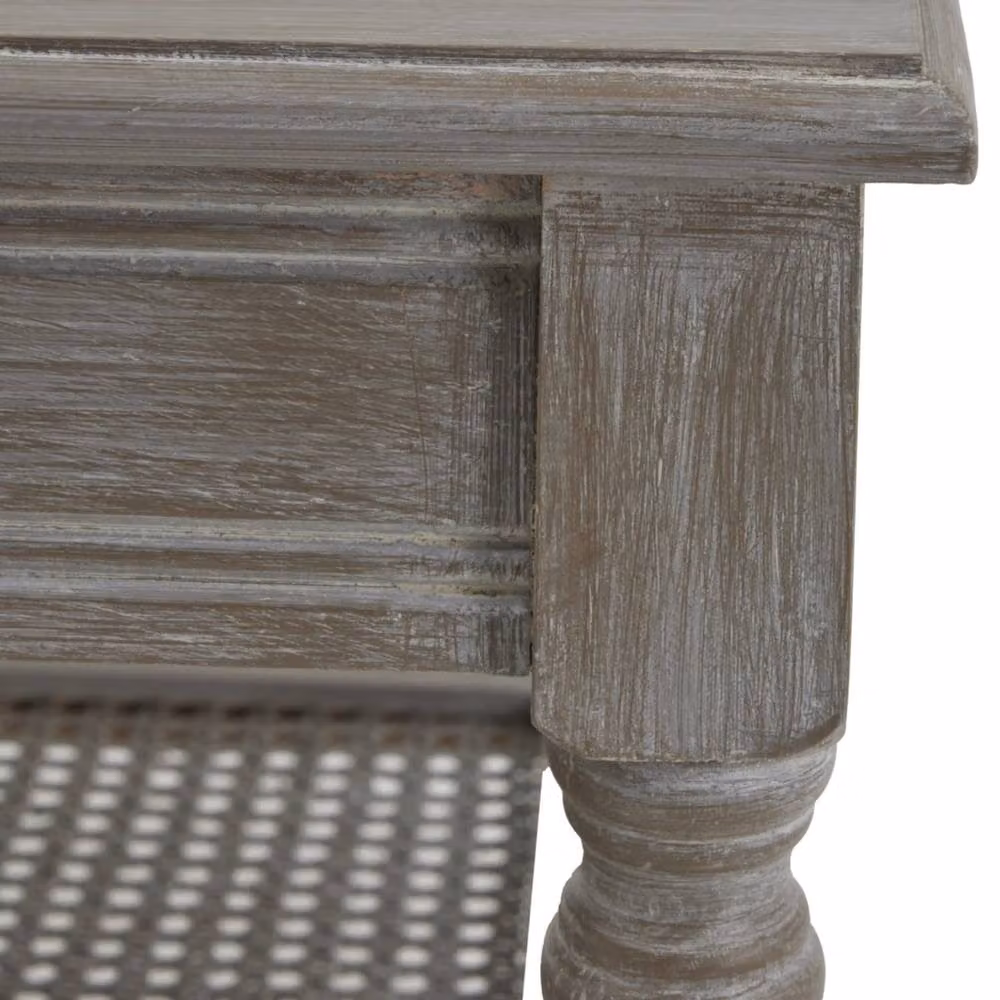 Wyld Haus Laurelbrook Rectangular Rattan and Wood Coffee Table in Grey – 3
