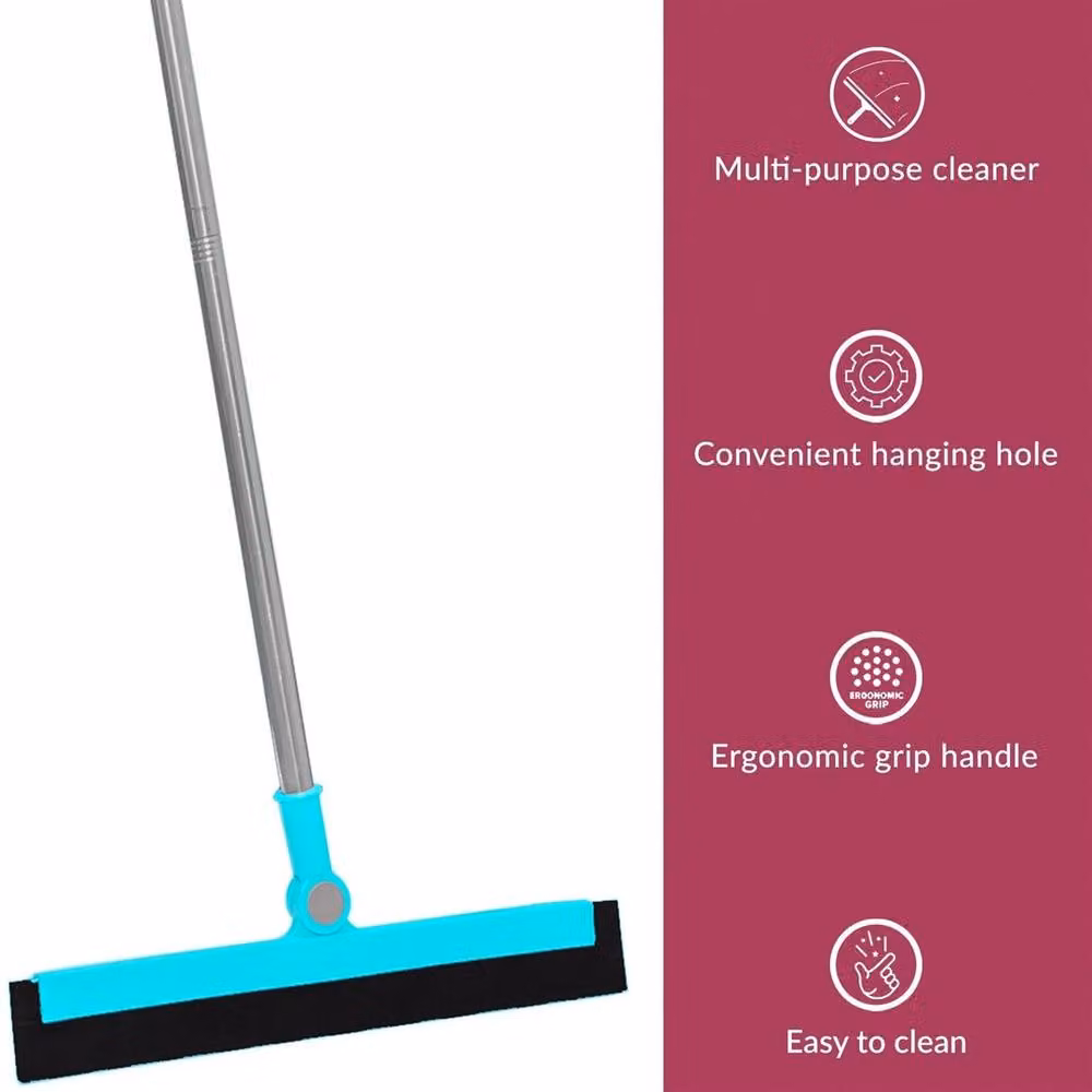 NESTLUNE Blue Floor and Window Squeegee with Extendable Telescopic Handle, W: 15 cm, H: 100 cm – 2