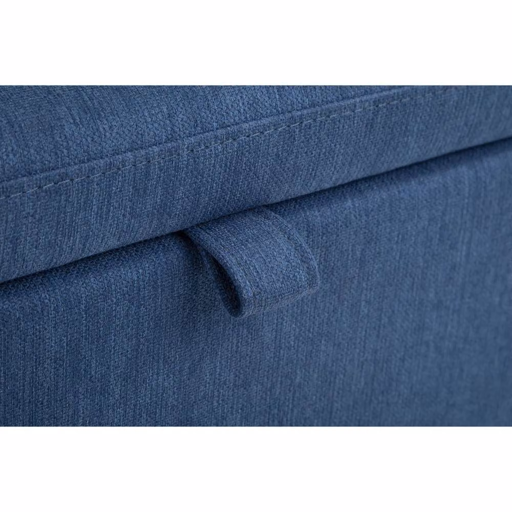 Cheshire Premium Nordica Blanket Box in Blue with Soft Close Lid and Upholstered Frame, W/D/H: 45 x 40 x 1 cm – 4