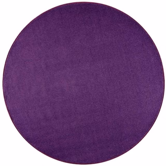 Hanse Home Round Plain Purple Polypropylene Rug