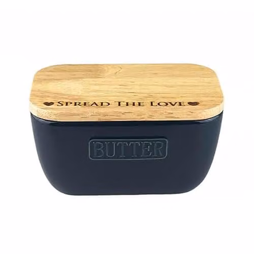 Selbrae House Blue Ceramic Butter Dish – 1